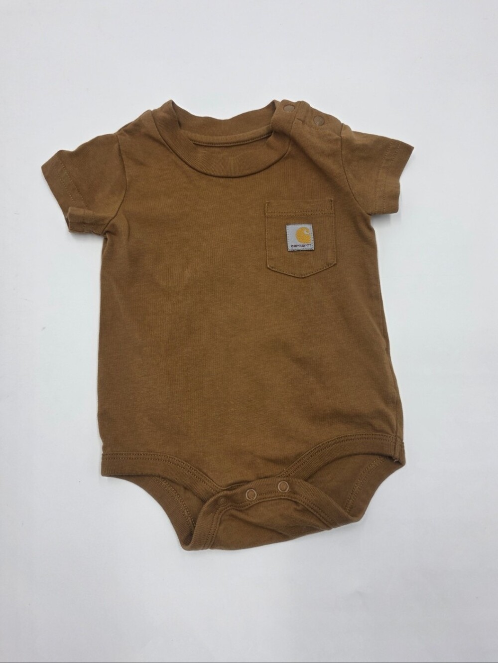Carhartt baby boy brown pocket bodysuit size 3 months